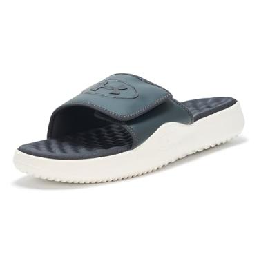 Imagem de Under Armour Sandália masculina Ignite Pro 8 Slide, (022) Galaxy Preto/Pedra/Preto, 38