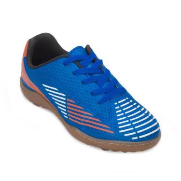 Imagem de Chuteira Society Molekinho MK24-28191, 31, Azul, Laranja