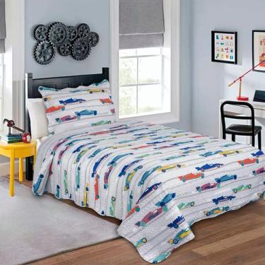 Imagem de Cobre Leito Colcha Teen Patchwork Solteiro feminino Infantil Menina Du