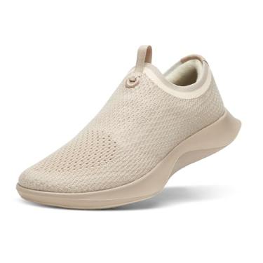 Imagem de Allbirds Tênis feminino Tree Dasher Relay sem cadarço para uso diário, Bege robusto (sola bege robusta), 40