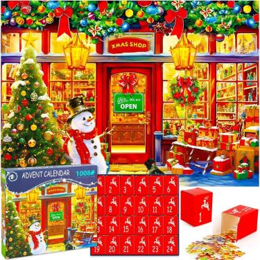 Imagem de Quebra-cabeças de Natal: Calendário do Advento 2024, 1008 peças