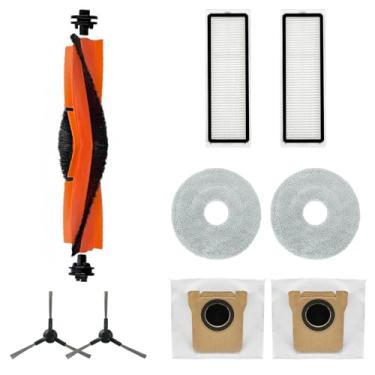 Imagem de HUAYUWA Kit de acessórios para aspirador de pó compatível com Xiao-Mi X20 Max/X20 Pro, peças de reposição para aspirador de pó e esfregão (1 escova principal + 2 escovas laterais + 2 filtros + 2 panos