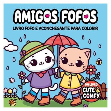 Imagem de Cute & Comfy - Amigos Fofos - Livros De Colorir Adulto