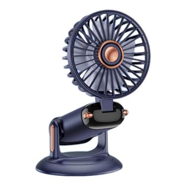 Imagem de Wswqop Fan do ventilador de mesa ventilador de mão 5 Ajuste a velocidade do vento Fan de resfriamento portátil Silêncio para o escritório de carro externo em, Azul
