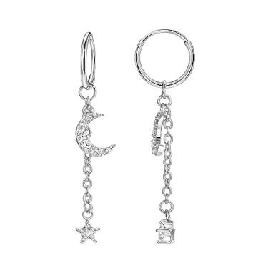 Imagem de FANSING Brincos de argola infinitos de aço cirúrgico 316L para mulheres prata/ouro/ouro rosa/preto 8 mm/10 mm/12 mm, 8mm, Aço inoxidável Zircônia cúbica, Sem pedra preciosa