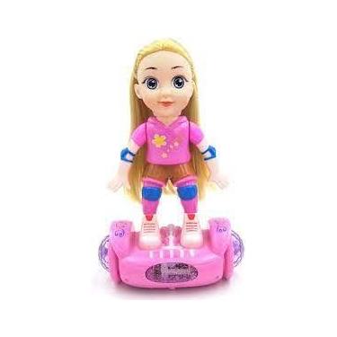 Imagem de Brinquedo Boneca Bate E Volta Patim Roller Brinquedo Meninas - Mundo E