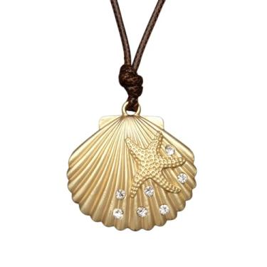 Imagem de GelConnie Colares de madeira para mulheres, colar de couro dourado, longo, boho em camadas, prata, hippie, gargantilha, joia boêmia para mulheres, Couro sintético, Sem Pedra Preciosa