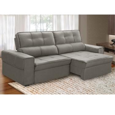 Imagem de Sofá 4 Lugares Retrátil Reclinável 250cm Veludo Lorient Ferguile