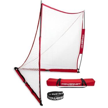 Imagem de PowerNet Gol De Lacrosse Portátil, Rede Pop-Up 4X4 Pés, Proteção Para Treinos Ou Jogos, Estrutura Estilo Arco Com Pés Borracha, Bolsa Transporte Incluída