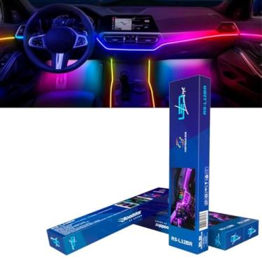 Imagem de Kit Fita de Led para Painel de Carro Veicular RGB Controle Remoto Roadstar - RSL12BR LED LINE MI
