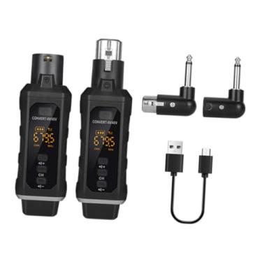 Imagem de MERIGLARE Receptor de transmissor de transmissor e receptor XLR para microfone dinâmico 48V anti -interferência Transmissor de áudio e receptor, com 1 Transmissor