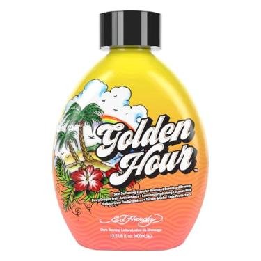 Imagem de ED HARDY Tanovations Golden Hour - Bronzeador Sunkissed, Suavizante E Resistente À Transferência, Loção Bronzeadora Escura Com Brilho Dourado E Extensão Do Bronzeado