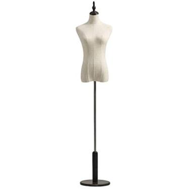 Imagem de CUTPOIY Manequim feminino alfaiates manequim manequim altura ajustável estável mostrar roupas (C médio)