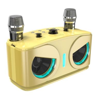 Imagem de Caixa de som para festas com tema de coruja e aplicativo de karaokê - Cante com microfones duplos, remova vocais instantaneamente, reprodução de disco U/TF, reprodução de 3 a 4 horas, potência de