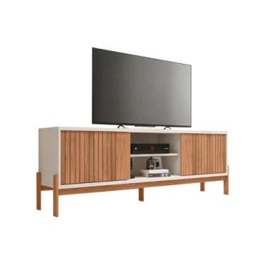 Imagem de Rack Bancada p/ TV até 72 Pol Tannen c/ Nichos e Pés 184cm Freijo/Off 