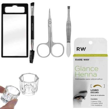 Imagem de Kit sobrancelha henna glance profissional e kit macrilan ks200 com esp