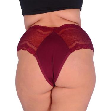 Imagem de Calcinha Plus Size Tanga Renda Sensual Microfibra Noite - Dakota Linge