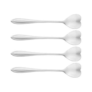 Imagem de Conjunto de Colheres para Chá Wolff Heart em Aço Inox Prata - 4 Peças