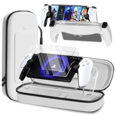 Imagem de QUAGGY 3-in-1 Accessoris Kit Compatible with Playstation Portal, EVA Carrying Case for PS Portal with Clear Skin Protective Cover, 2 Pack Screen Protectors