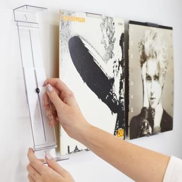 Imagem de CollectorMount Pacote com 5 unidades, suporte de prateleira de disco de vinil e suporte de parede, invisível e ajustável