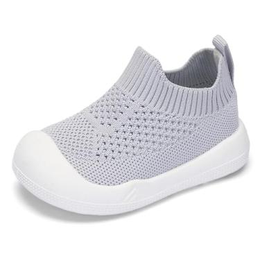 Imagem de Engtoy Sapatos De Bebê Sapatos De Meia Para Bebê Sapatos De Caminhada Para Bebês Chinelos Infantis Antiderrapantes Respiráveis Com Sola De Borracha Macia Tênis Para Bebês Meninos E Meninas