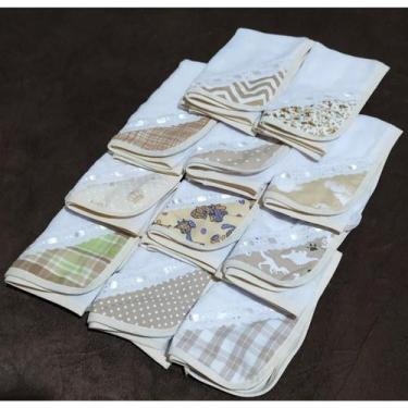 Imagem de Kit 6 Fraldinhas de Boca Bebê Babete Pano de Boca - Mãe e Filho Enxova