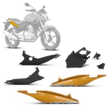Imagem de Kit Carenagem Moto Honda CB 300R 2010 a 2012 3 Peças Cromo Forte Subst