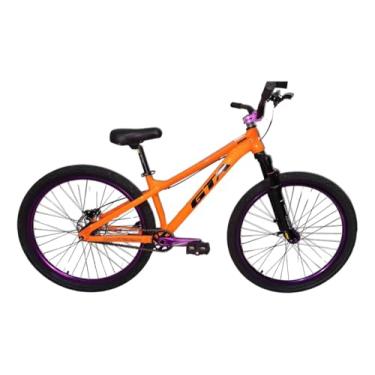 Imagem de Bicicleta 26 Gta Gravity Freeride Single Hollowtech Cubo k7 Barulhento Garfo C/Trava Freio a Disco Hidráulico Pneu Flame (Laranja Pneu-Preto)