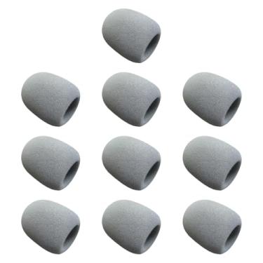 Imagem de NonMiFyR 10x Capa para Microfone de Mão, Capa de Espuma de Esponja para Micróbios, Capa Espessa, Portátil E Reutilizável, Substituição para Salas de Conferênci, Cinza