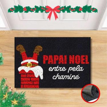 Imagem de Tapete Capacho Papai Noel Entre Pela Chamine 60x40 Natal - Megatap