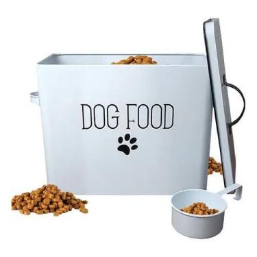 Imagem de Porta Ração Pet Container Com tampa E Colher Metal Dolce Home