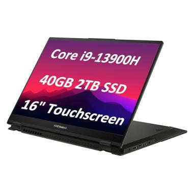 Imagem de Laptop ASUS Vivobook S 16 Flip 2 em 1 (tela sensível ao toque FHD de 16 polegadas, Intel 14-Core i9-13900H, 40 GB de RAM, SSD de 2 TB) para criador, fotógrafo, designer, teclado retroiluminado, webcam
