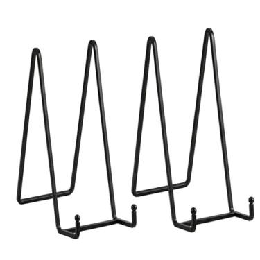 Imagem de DIDUDIDU Suporte De Prato E Cavalete Para Exposição - Metal 8" Mesa, Ferro Preto, Fotos, Porta-Retratos, Livros, Pratos Decorativos, Placa Pacote Com 2