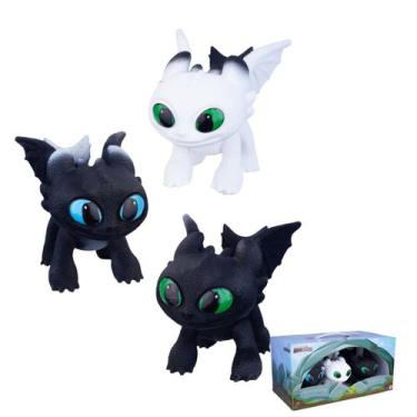Imagem de Pack mini Dawn, Dusk e Eclípse Baby dragão dreamworks como treinar seu