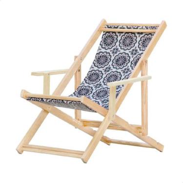 Imagem de Espreguiçadeira Dobrável para Piscina ou Varanda - Madeira Maciça, Com