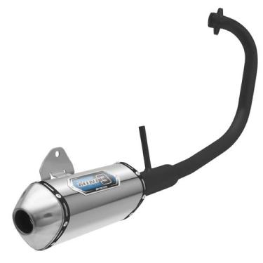Imagem de Escapamento Esportivo Pro Tork Mini 3 Curva Preta Moto Ybr 125 Factor 