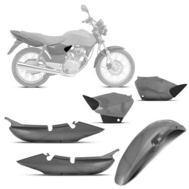Imagem de Kit Carenagem Moto Honda Titan 2000 2001 2002 2003 2004 3 Peças Pro To