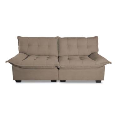 Imagem de Sofá 2 Lugares Coliseu Linho Bouclê Marrom - King House