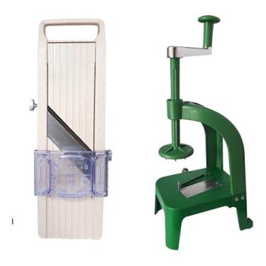 Imagem de Kit 1 Fatiador Benriner Cook Help Vertical E 1 Mandolim Utensílios de 