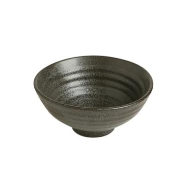 Imagem de Tigela de arroz de cerâmica retrô estilo japonês, tigela de sobremesa de cerâmica esmaltada -12,7 cm Yao Yao.