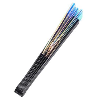 Imagem de GLOGLOW Grande Ventilador de Mão Dobrável, Elegante Estrutura de Ventilador Dobrado