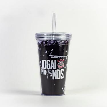 Imagem de Copo Canudo Do Corinthians 450 Ml Produto Oficial Licenciado (Cor003)