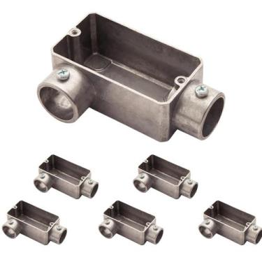 Imagem de 6 Condulete 1/2 Tipo Lr Alumínio S/rosca S/placa Sieg