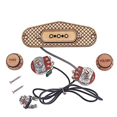 Imagem de Alnicov Captador De Guitarra Tipo Caixa Charuto 3 Cordas, Humbucker Polos Com Volume E Timbre - Sem Necessidade Solda