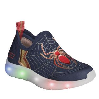Imagem de Tenis Infantil Kidy Flex Light Aranha Marinho/vermelho Tamanho:27