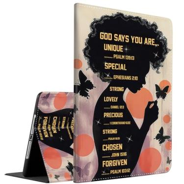 Imagem de Capa para Samsung Galaxy Tab S10 FE Plus, suporte inteligente multiângulo, hibernar/despertar automático para Galaxy Tab S10 FE+ 13,1 polegadas (SM-X620/SM-X626B) 2025, borboleta mulher negra