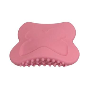 Imagem de OIIBWQ Escova Facial Gua Sha Antiderrapante Prática Ergonômica Única Placa de Silicone Guasha Ferramenta Manual de Massagem para SPA Presente Corporal, Rosa