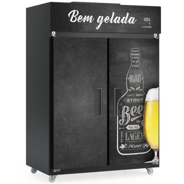 Imagem de Mini Câmara De Bebidas Porta Dupla Gmcb2p Gelopar Mini Câmara 1421 Litros Preta 220v