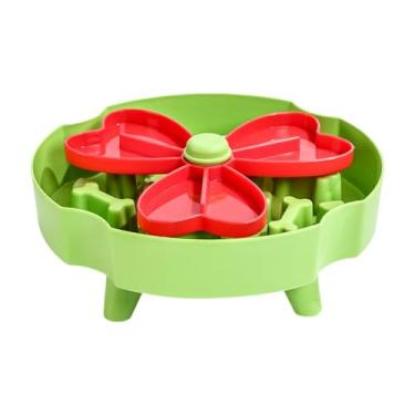 Imagem de Gralara Alimentador Lento para Cães, Tigela Quebra-cabeça, Rotação Removível, Prato de Alimentação Anti-engasgo, Tigela de Alimentação Lenta para Cães Pequeno, Verde