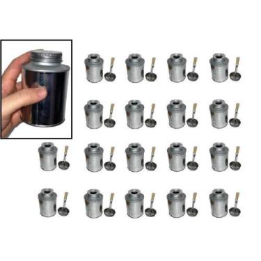 Imagem de 18 Lata Tampa Rosca Pincel 250ml Colas Tintas Artesanato Po - Parafutr